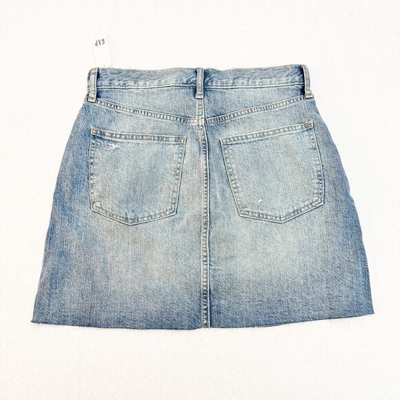 Gap Distressed Denim Jean Pencil Mini Skirt Size 4 NWT - Picture 5 of 5